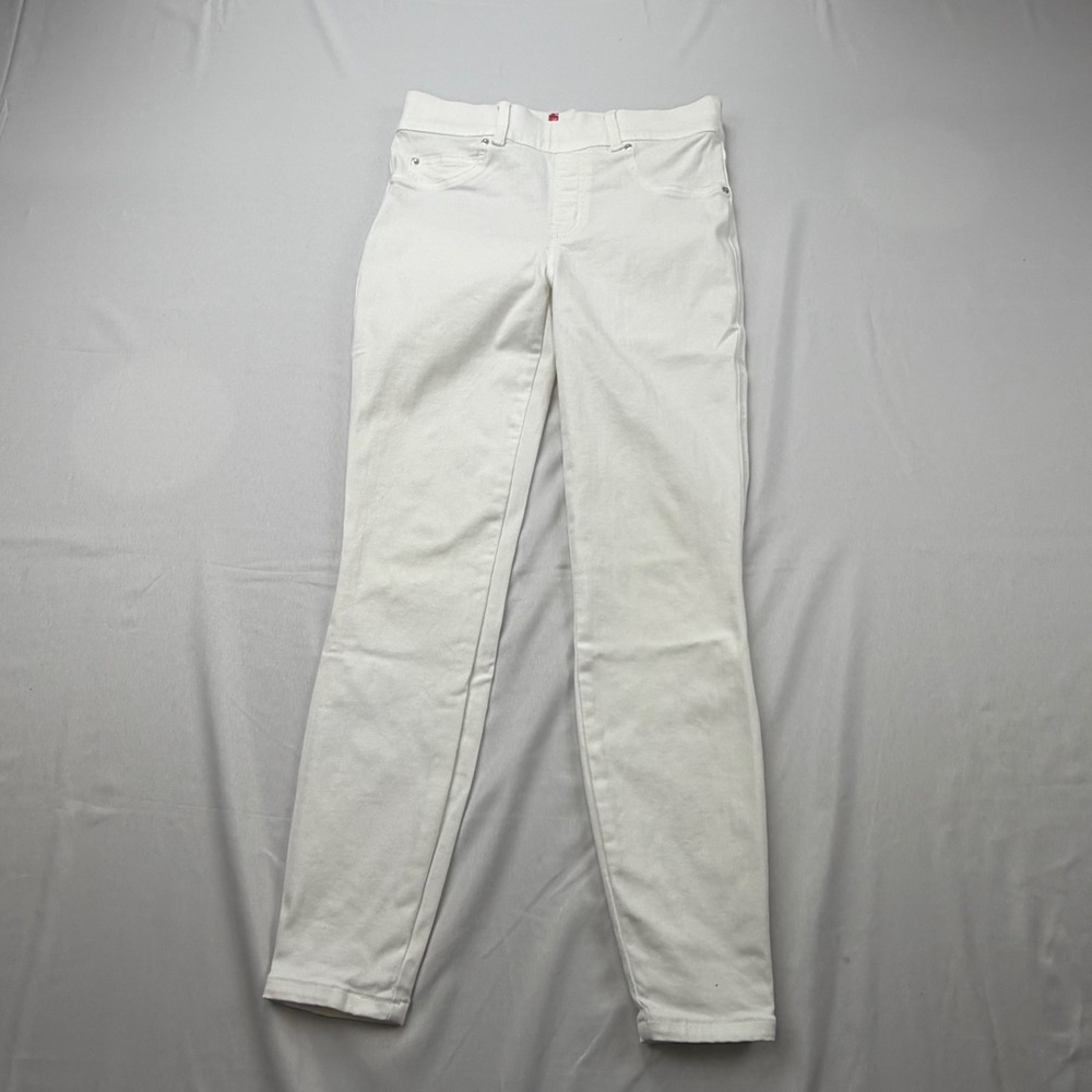 Spanx Ankle Skinny Jeans Women Small Petite White Pull On Stretch 20271Q